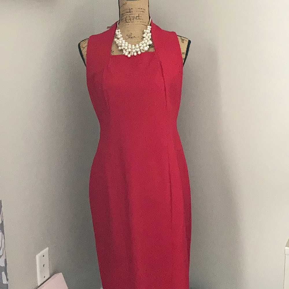 Beautiful red cocktail dress.